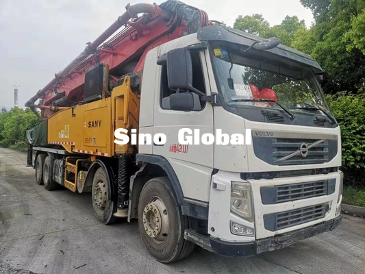 Camion utilizzato rosso della pompa per calcestruzzo con la sezione 56m/6 del telaio di Volve