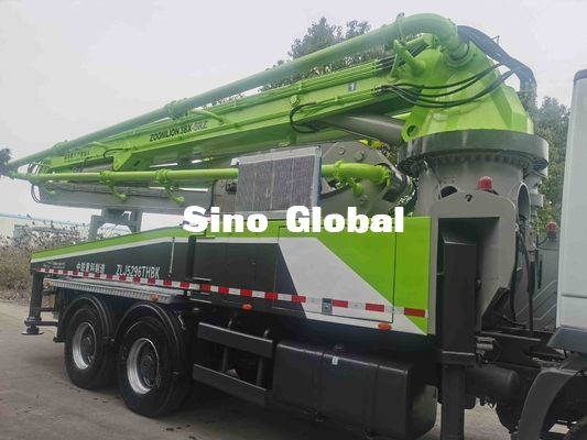 Camion della pompa della seconda mano 38m, camion concreto ZLJ5296THB 38X-5RZ dell'asta