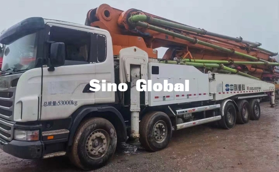 Camion di Zoomlion 63M Used Concrete Pump con il telaio di Scania con il modello 2013