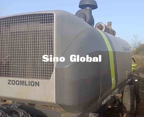 Pompa concreta utilizzata verde nera Zoomlion HBT80 174kw del rimorchio