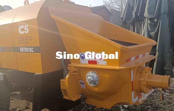 Il rimorchio utilizzato giallo di Sany ha montato la pompa per calcestruzzo 180KW HBT8018C