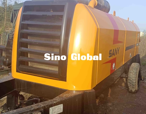 Il rimorchio utilizzato giallo di Sany ha montato la pompa per calcestruzzo 180KW HBT8018C