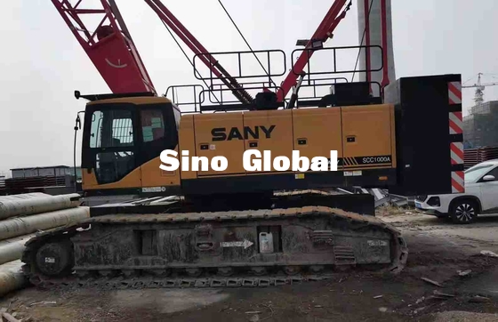 Sany SCC1000A ha utilizzato la gru cingolata 100 tonnellate con la lunghezza dell'asta di 13m 64m