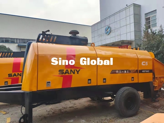 HBT6013 Sany ha utilizzato il rimorchio ha montato il tipo della valvola della pompa per calcestruzzo 90KW S